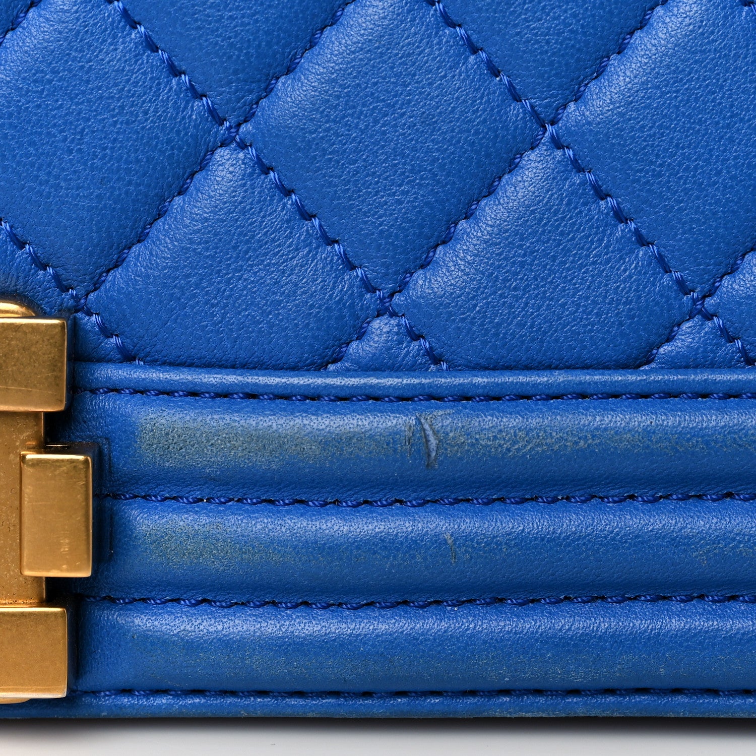 Chanel Lambskin Quilted New Medium Boy Flap Blue 14 of 15