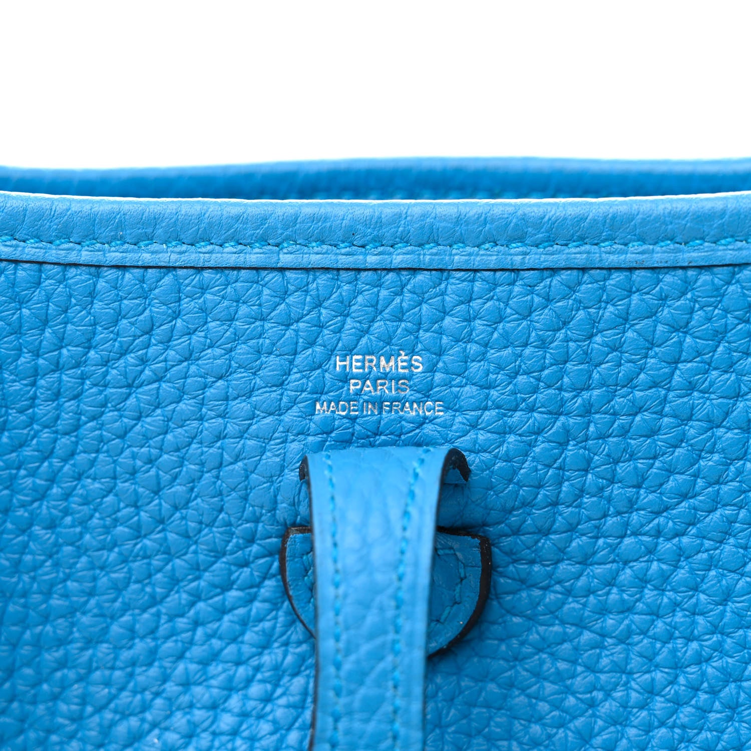 Hermes Taurillon Clemence Evelyne TPM Bleu Zanzibar 6 of 11