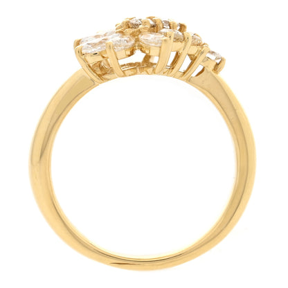 Parker & West by FASHIONPHILE 18K Yellow Gold Diamond .73ctw Flower Band Ring 47 4 5 of 10
