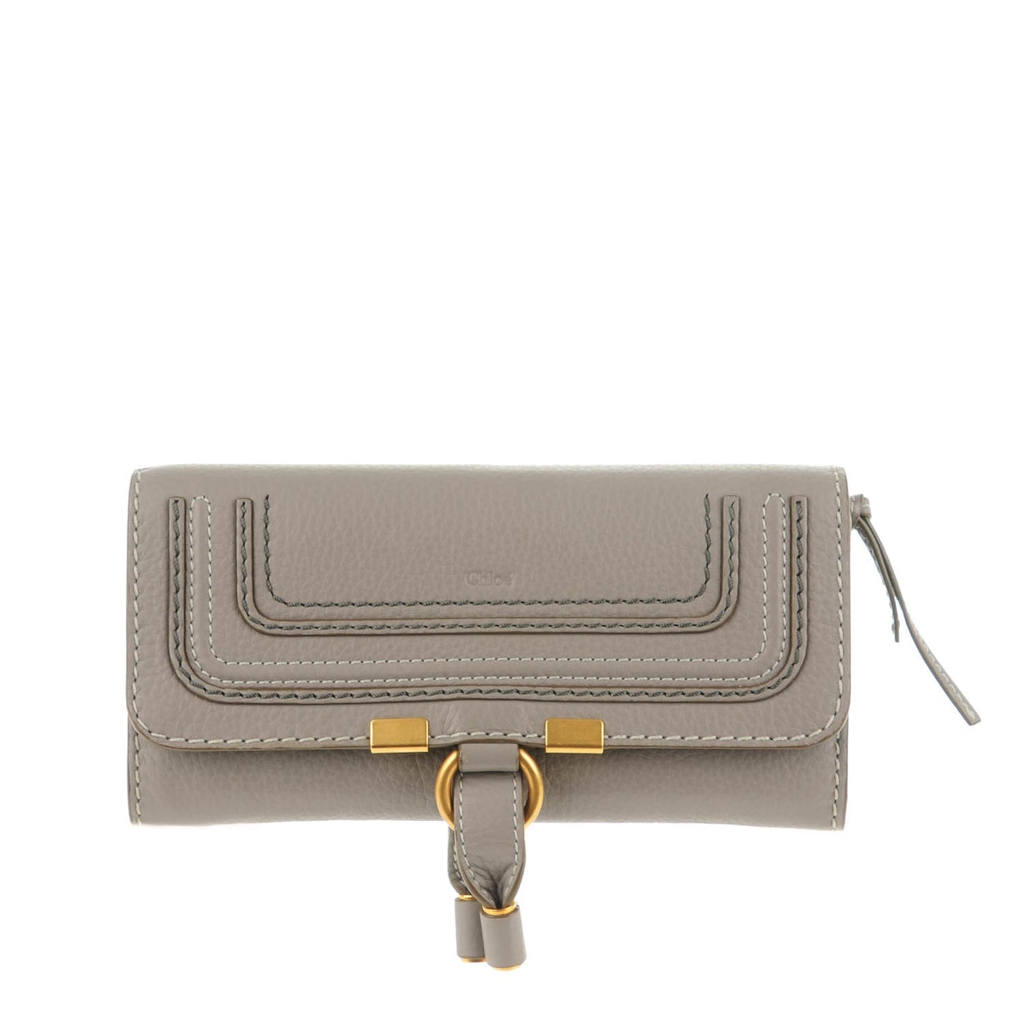 Calfskin Marcie Continental Flap Wallet Cashmere Grey