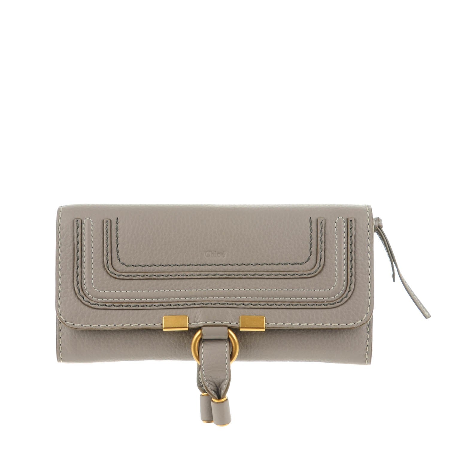 Chloe Calfskin Marcie Continental Flap Wallet Cashmere Grey 1 of 7