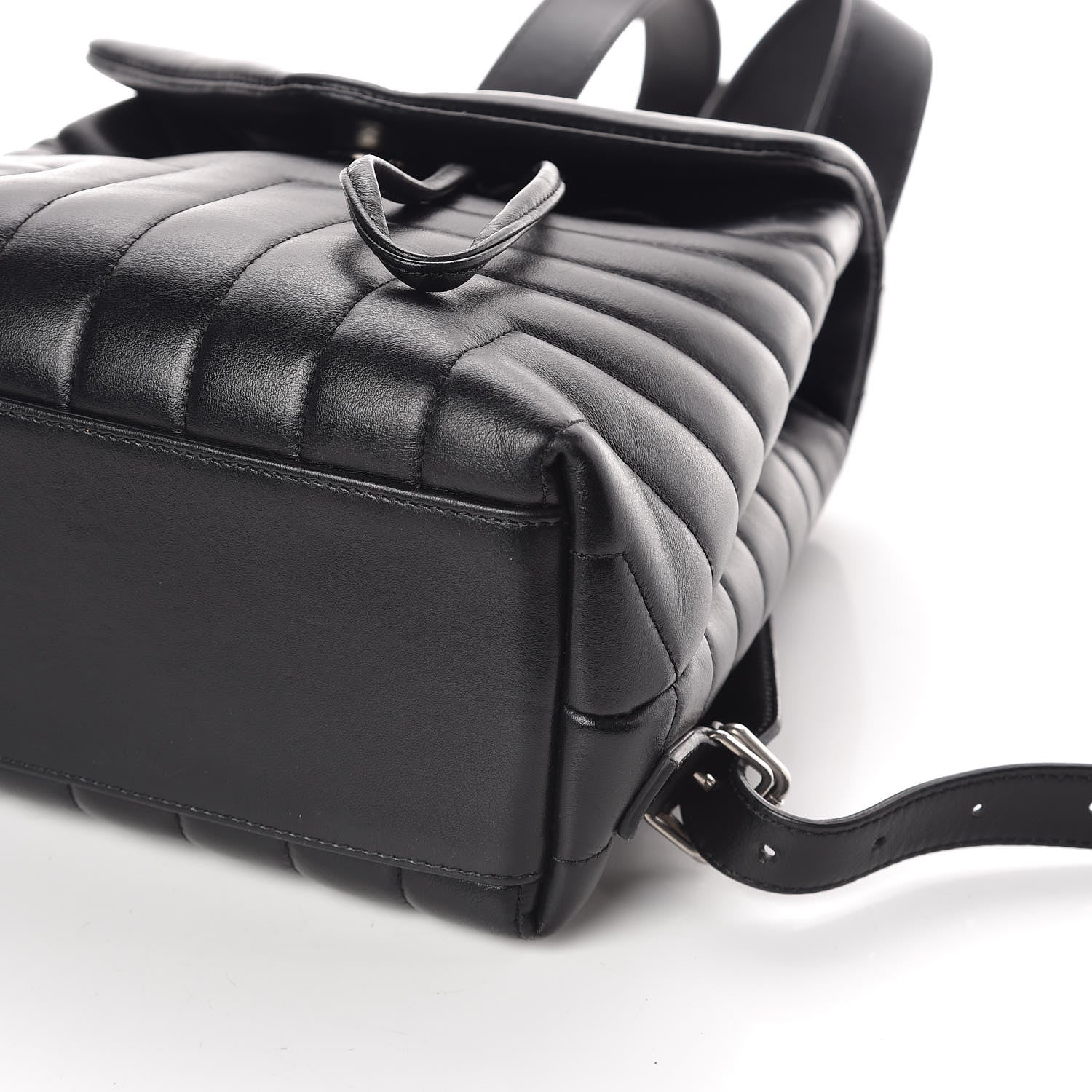 Saint Laurent Calfskin Y Quilted Monogram Small Loulou Backpack Black 9 of 9