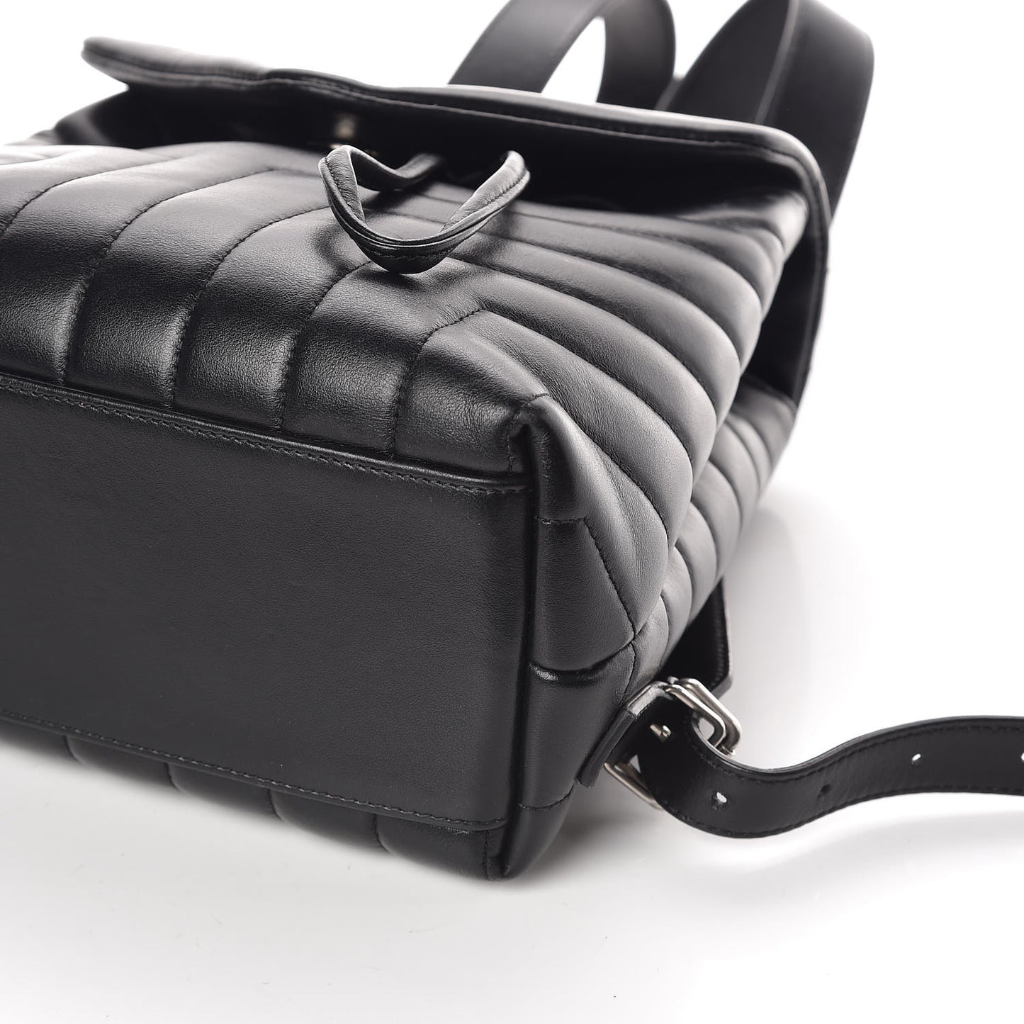 Calfskin Y Quilted Monogram Small Loulou Backpack Black