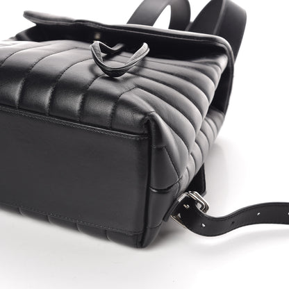 Saint Laurent Calfskin Y Quilted Monogram Small Loulou Backpack Black 9 of 11