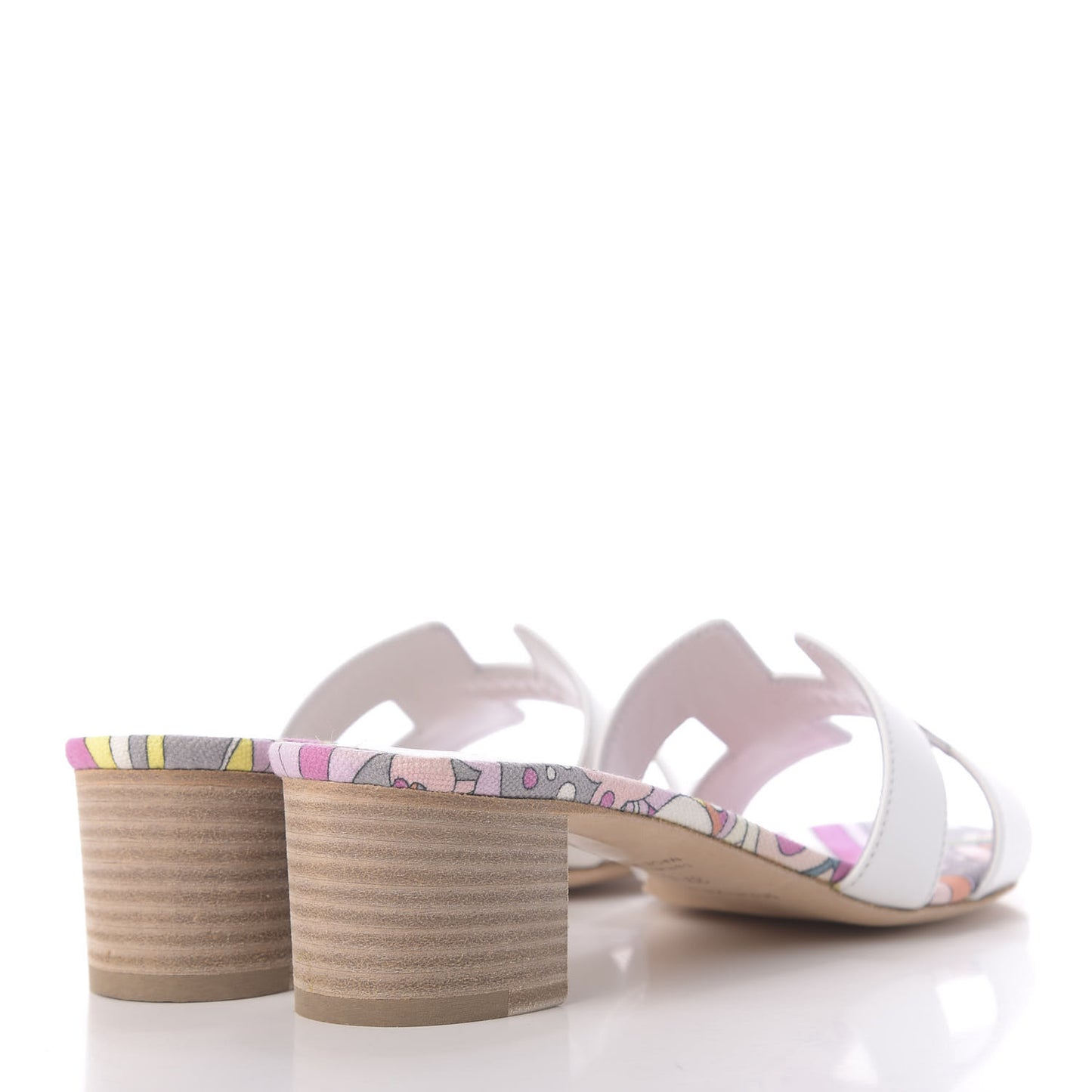 Box Calfskin Bois De Rose Oasis Sandals 37.5 White