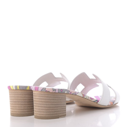 Hermes Box Calfskin Bois De Rose Oasis Sandals 37.5 White 4 of 10