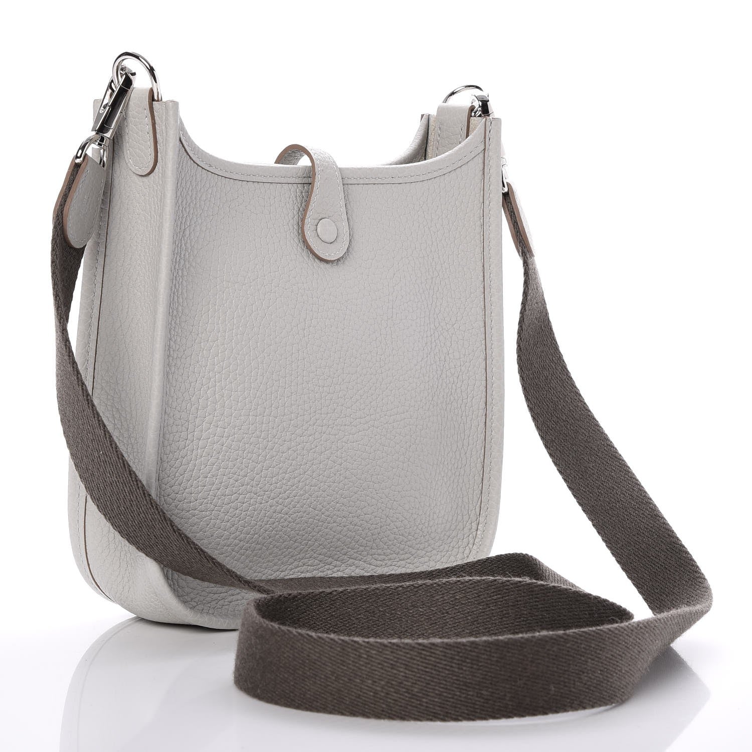 Hermes Taurillon Clemence Amazone Evelyne TPM Gris Perle Etain 3 of 8