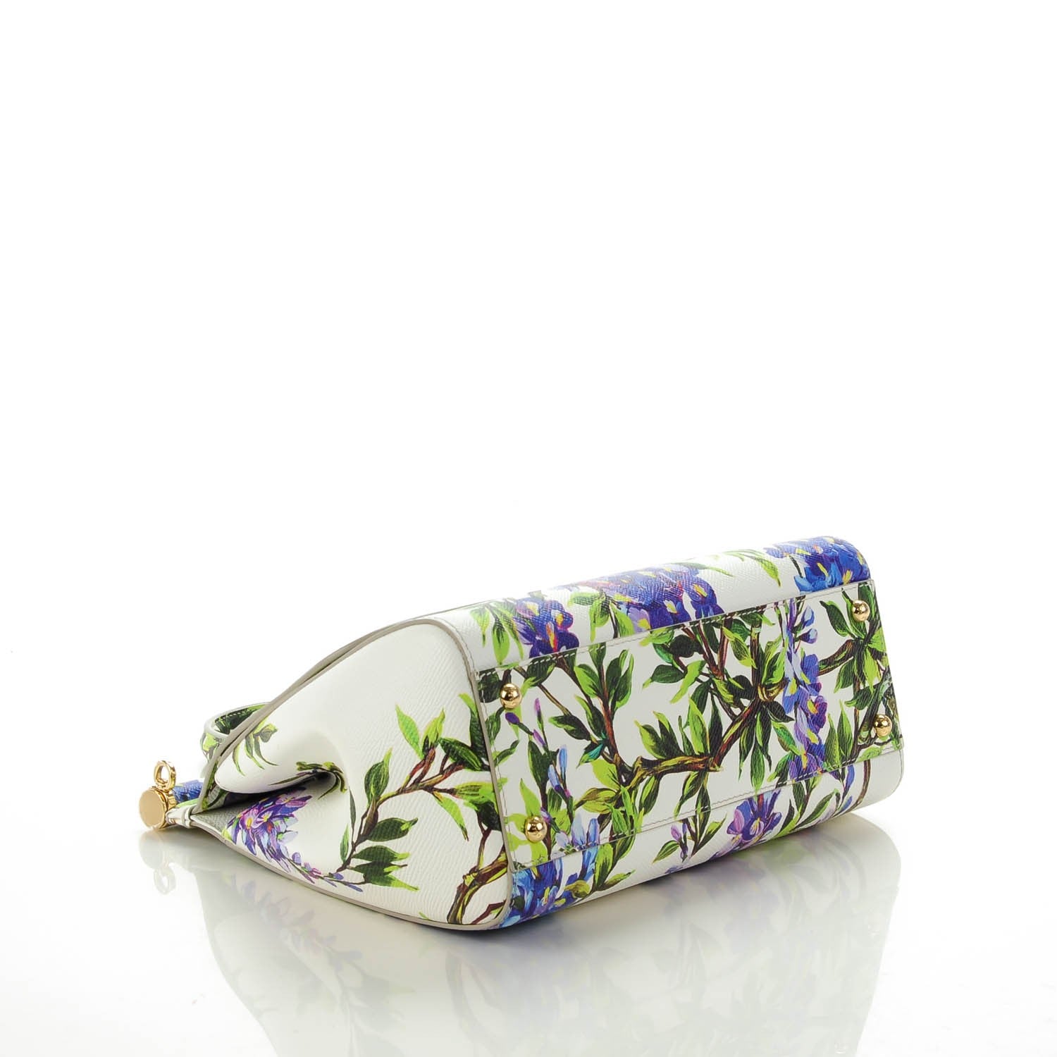Dolce & Gabbana Dauphine Medium Floral Print Miss Sicily Satchel White 4 of 7