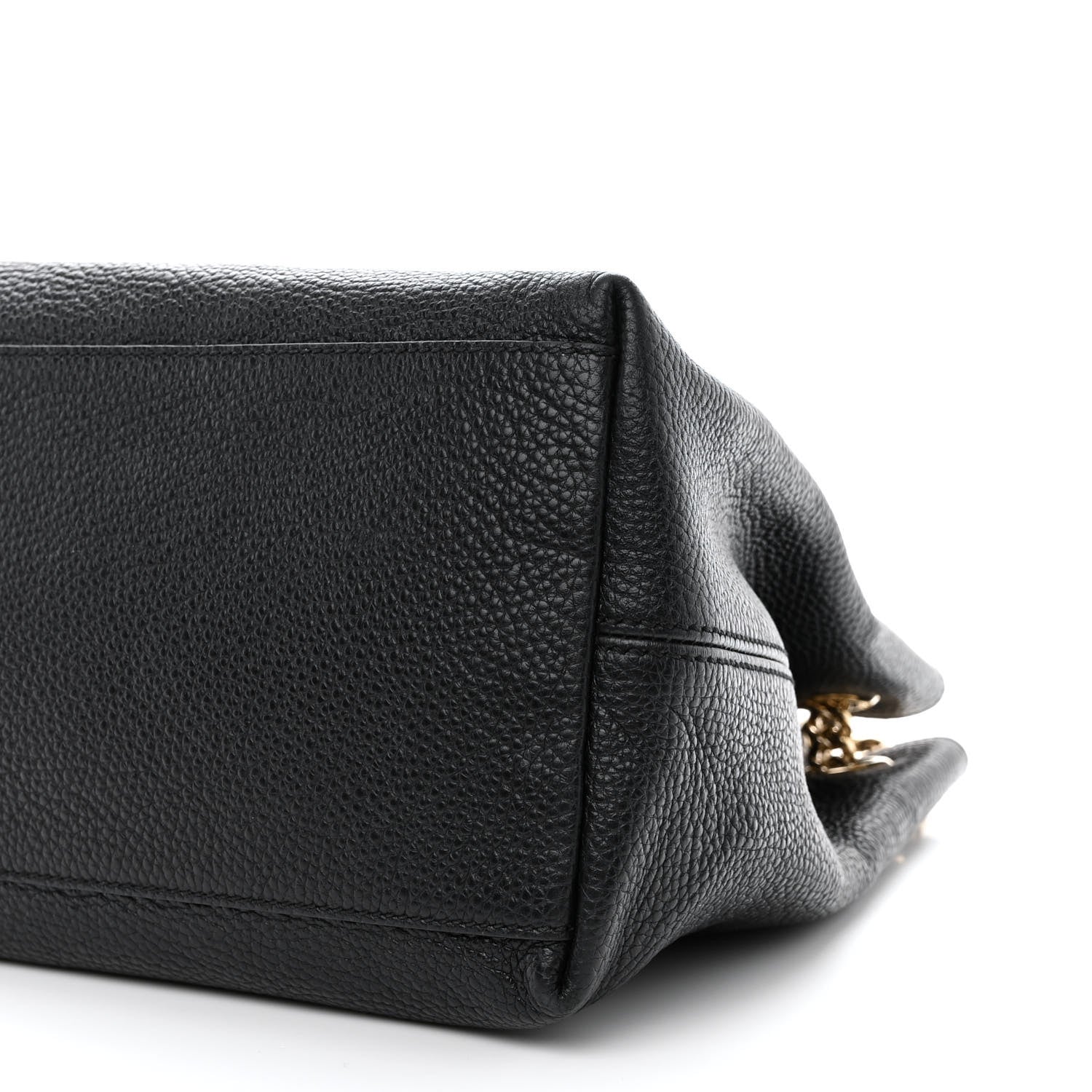 Gucci Pebbled Calfskin Medium Soho Chain Shoulder Bag Black 10 of 11