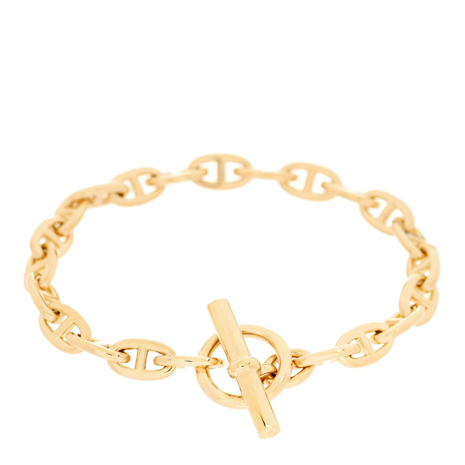 Hermes 18K Yellow Gold TPM Chaine d'Ancre Bracelet 2 of 5