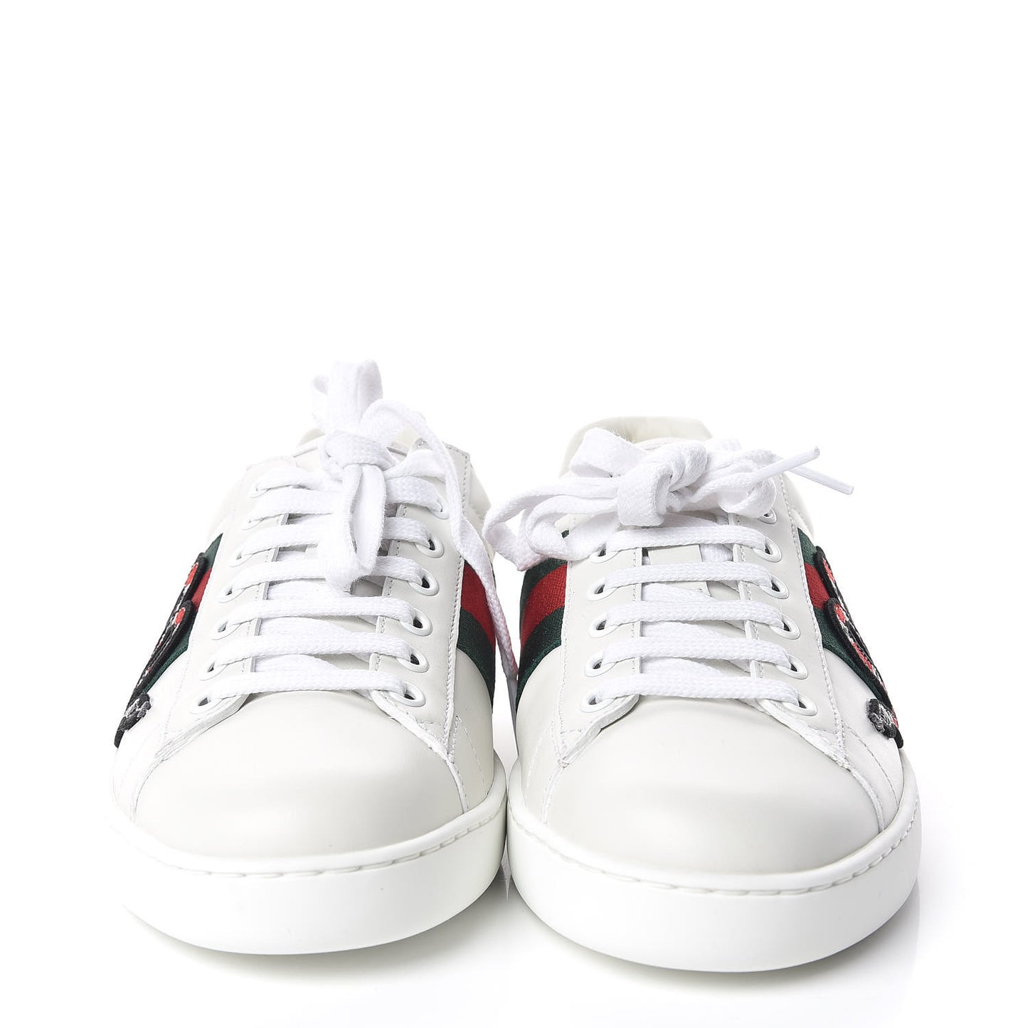 Calfskin Ayers Kingsnake Embroidered Mens Ace Sneakers 5 Green Red