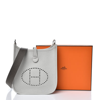 Hermes Taurillon Clemence Amazone Evelyne TPM Gris Perle Etain 8 of 8