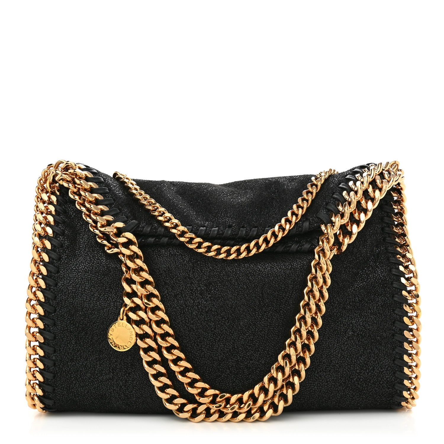 Stella McCartney Shaggy Deer Mini Falabella Fold Over Tote Black 1 of 10