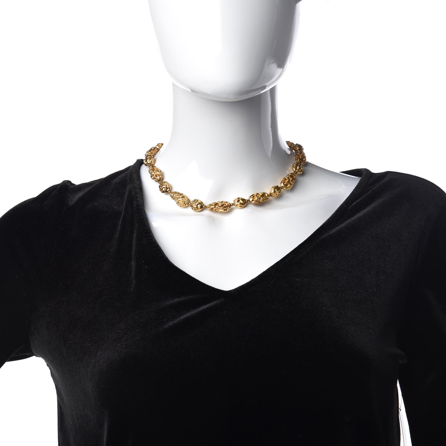 Chanel CC Necklace Gold 2 of 5