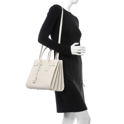 Saint Laurent Grained Calfskin Small Sac De Jour Porcellana 2 of 10