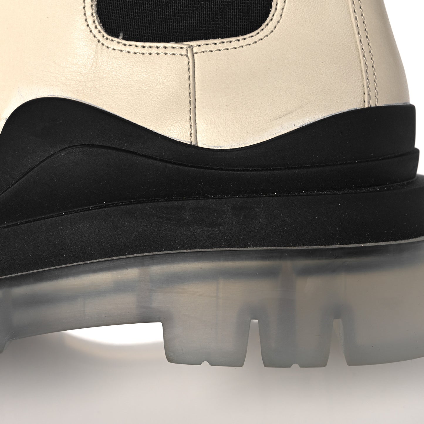 Calfskin The Tire Chelsea Boots 37 Wax Black Transparent