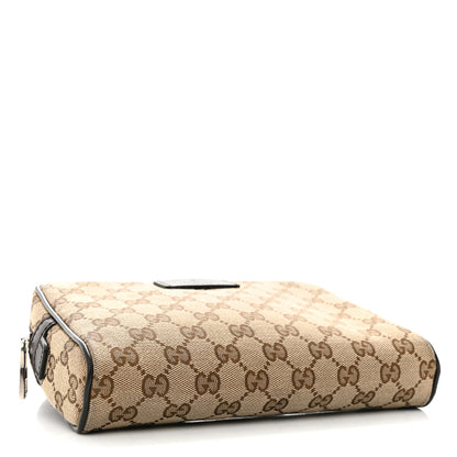 Gucci Monogram Dollar Calfskin Belt Bag Beige Ebony Testa di Moro Marrone Scuro 4 of 12