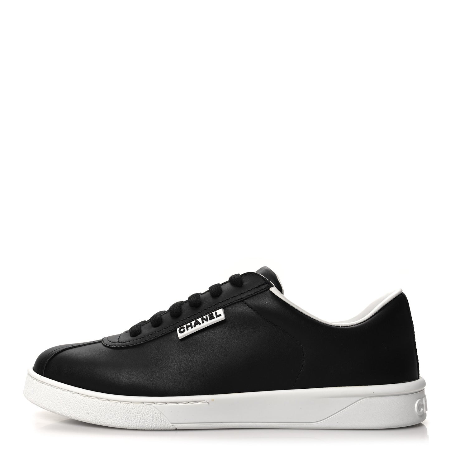 Calfskin CC Womens Sneakers 40 Black