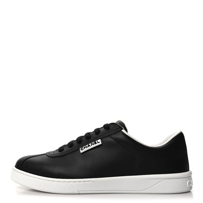 Chanel Calfskin CC Womens Sneakers 40 Black 1 of 8