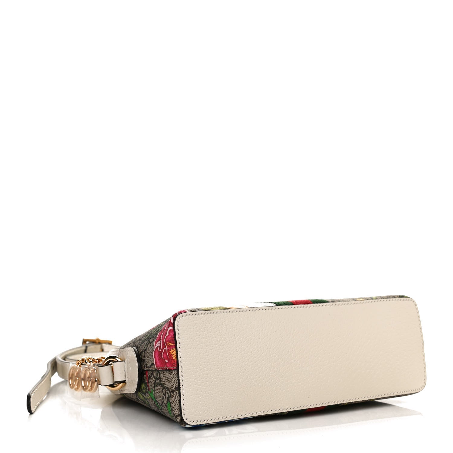 Gucci GG Supreme Monogram Flora Web GG Small Ophidia Dome Shoulder Bag White 4 of 12