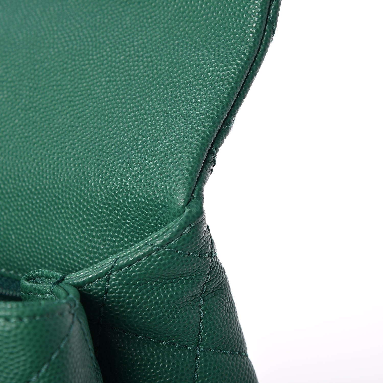 Chanel Caviar Quilted Small Coco Handle Flap Green 9 of 10