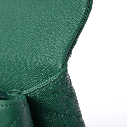 Chanel Caviar Quilted Small Coco Handle Flap Green 9 of 10