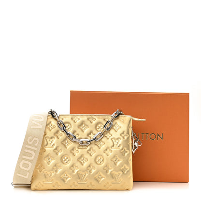Louis Vuitton Lambskin Embossed Monogram Coussin PM Gold 12 of 12