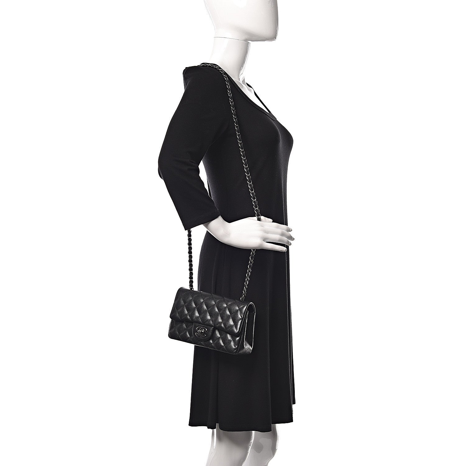 Chanel Iridescent Caviar Quilted Mini Rectangular Flap Black 2 of 10