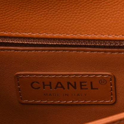 Chanel Caviar Quilted Mini Coco Handle Flap Light Brown 7 of 12