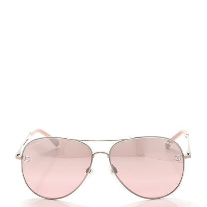 Chanel Pilot Sunglasses 4189-T-Q Dark Pink 2 of 10