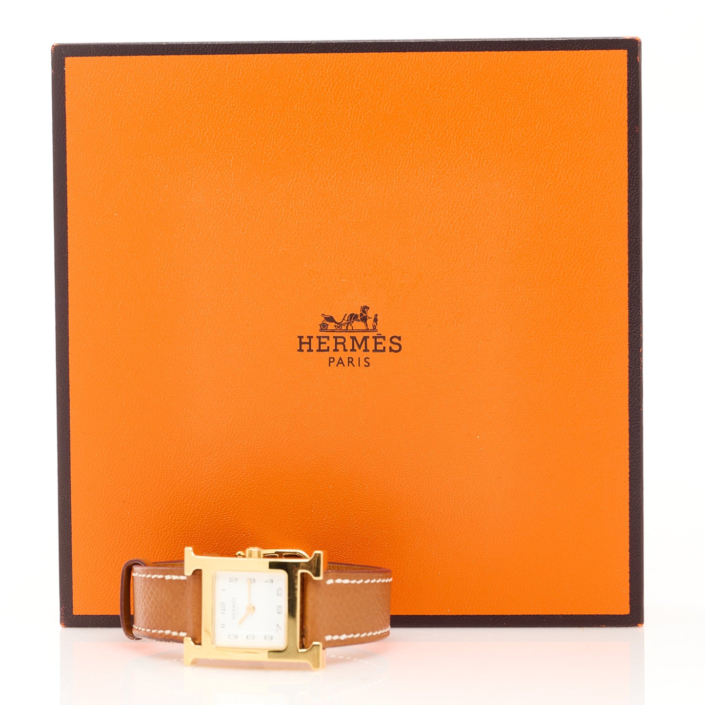 Stainless Steel Epsom 26mm Heure H Hour Quartz Watch Gold
