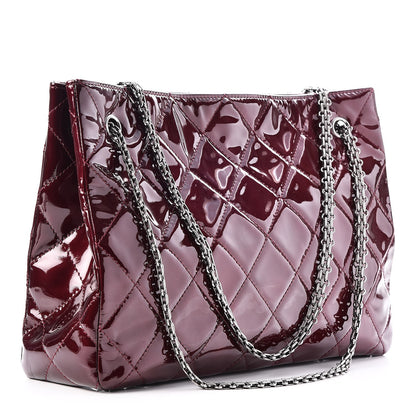 Chanel Patent Calfskin Quilted Reissue 2.55 Tote Burgundy 4 of 8