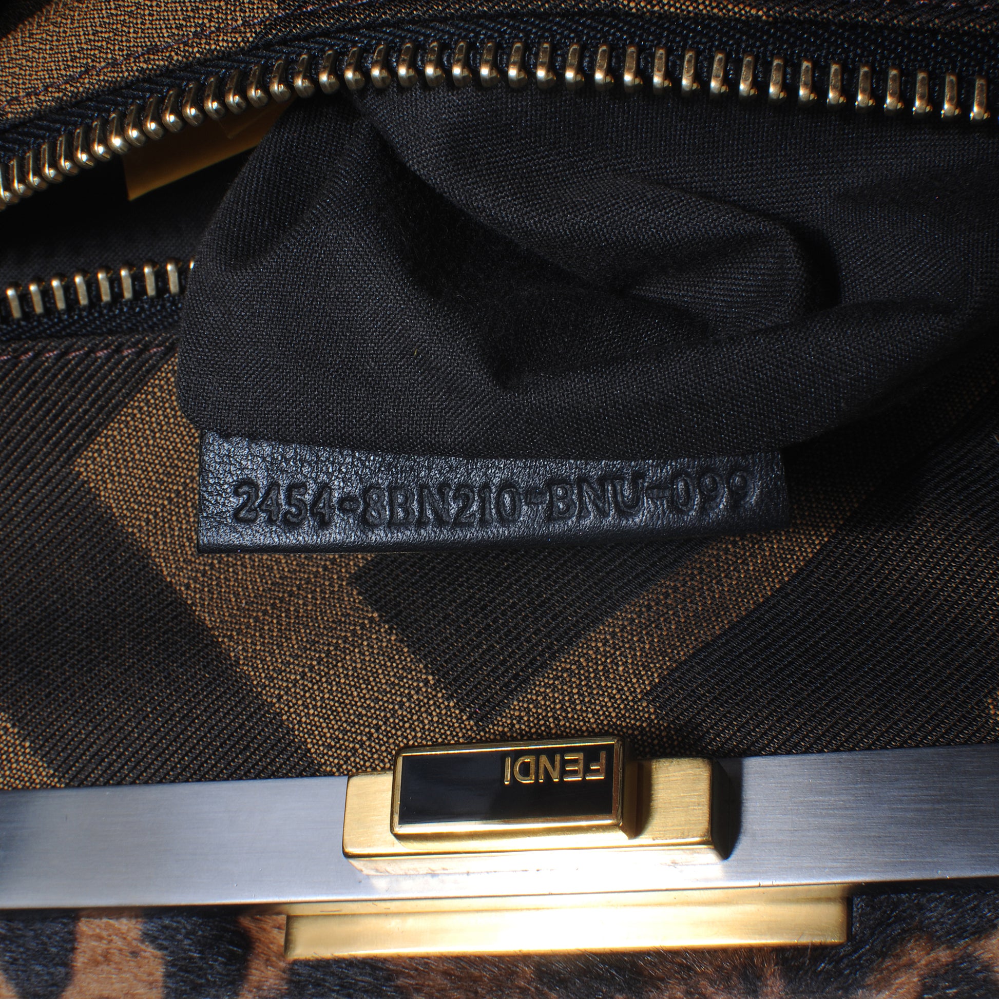 Fendi Calf Hair Leopard Print Large Peekaboo Tote 6 of 7