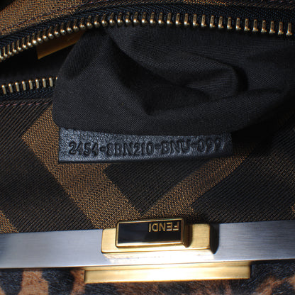 Fendi Calf Hair Leopard Print Large Peekaboo Tote 6 of 7