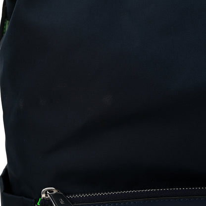 Fendi Nylon Vitello Century I See You Bug Eyes Backpack Dark Blue Fluo Green 8 of 10