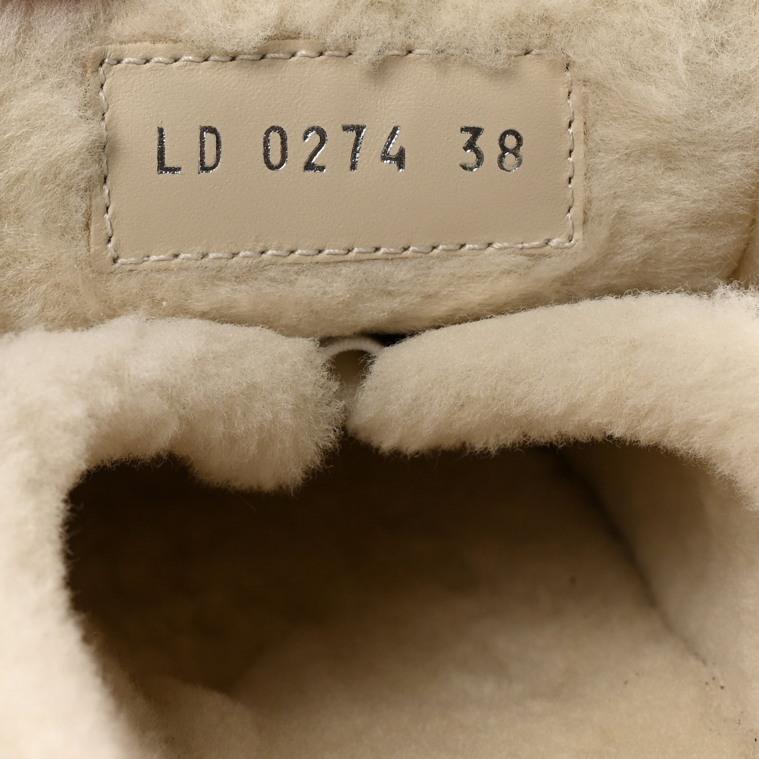 Louis Vuitton Suede Monogram Debossed Shearling Lous Open Back Sneakers 38 Light Beige 9 of 10