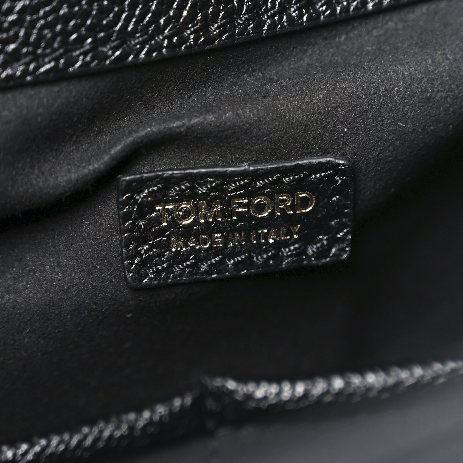 Tom Ford Grained Calfskin Medium TF Hobo Black 6 of 9