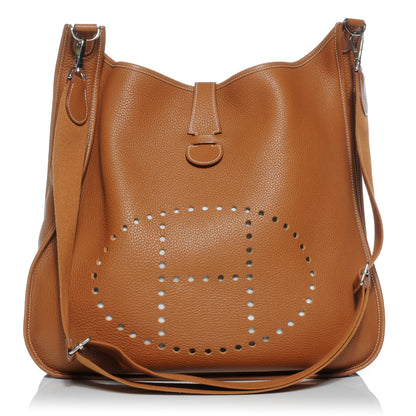 Hermes Taurillon Clemence Evelyne TGM III Gold 1 of 8