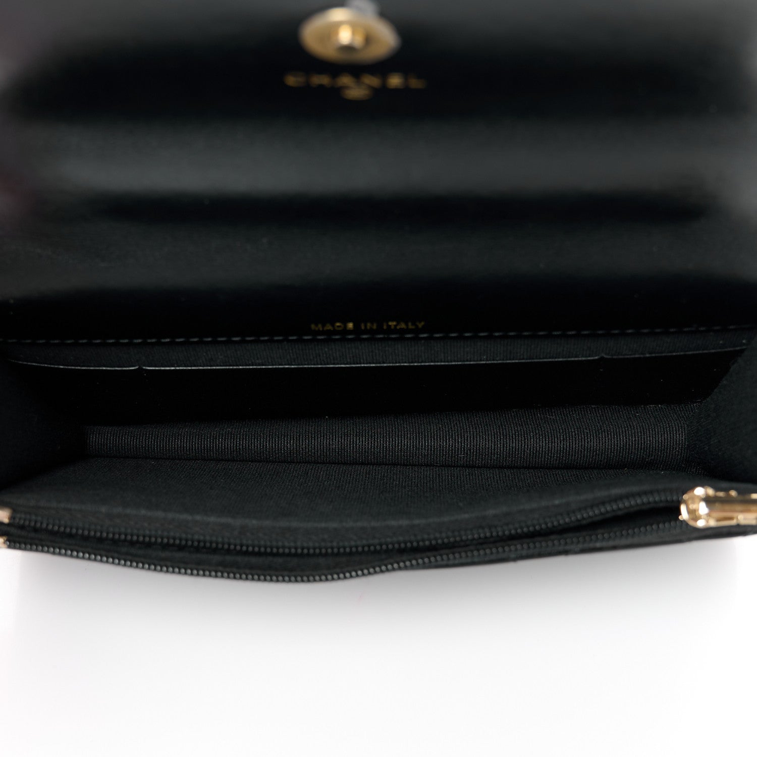 Chanel Shiny Calfskin Quilted Top Handle Flap Phone Holder With Chain Black 5 of 12