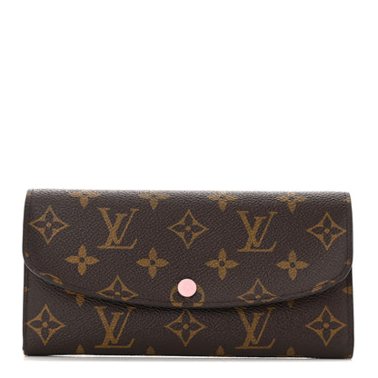 Louis Vuitton Monogram Emilie Wallet Rose Ballerine 1 of 12