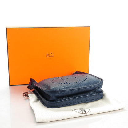 Hermes Taurillon Clemence Evelyne III PM Bleu Nuit 7 of 12