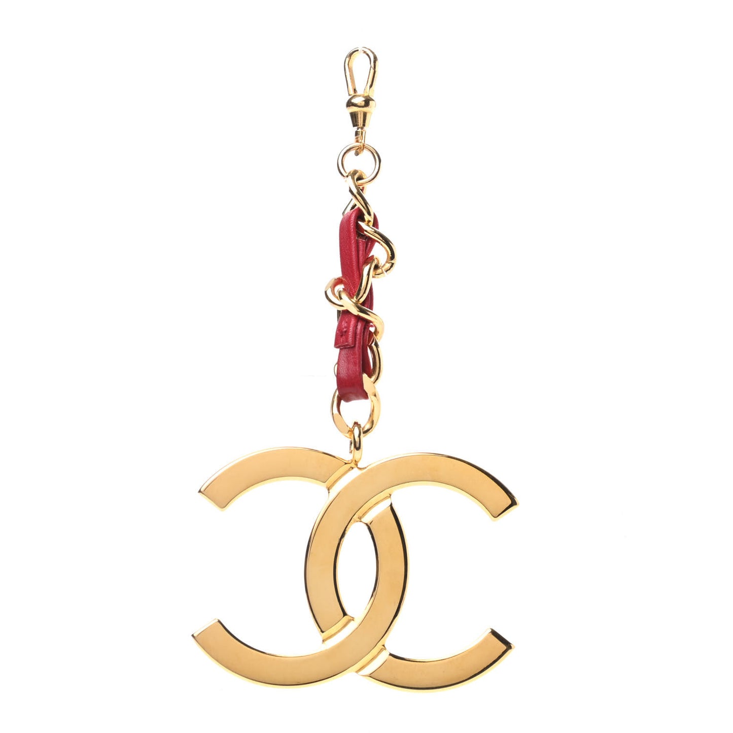 Lambskin CC Bag Charm Red