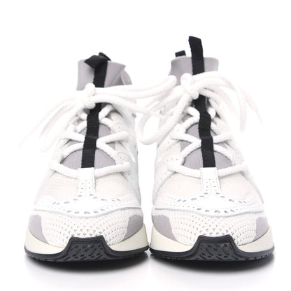 Hermes Mesh Calfskin Action Sneakers 38 Gris Clair Multicolor 2 of 7