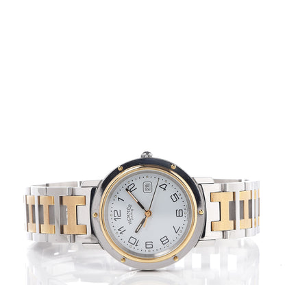 Hermes Stainless Steel 30mm Clipper Quartz Watch Gold 3 of 6