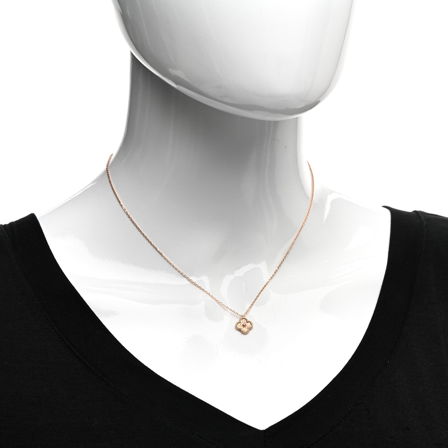 Van Cleef & Arpels 18K Rose Gold Sweet Alhambra Pendant Necklace 2 of 6