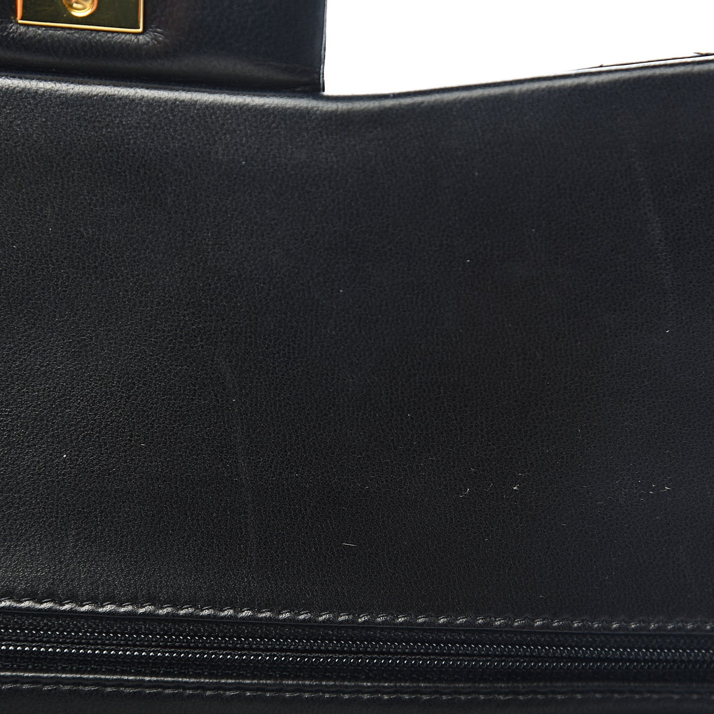 Lambskin Quilted Jumbo Double Flap Black