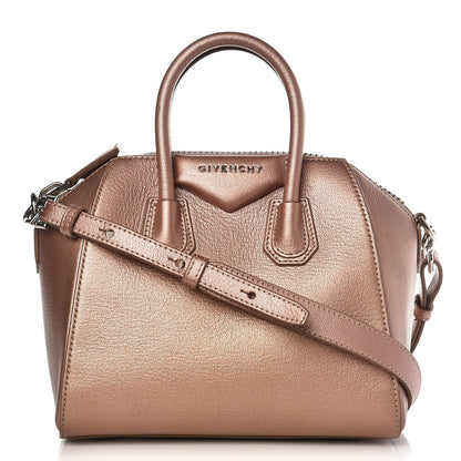 Givenchy Metallic Sugar Goatskin Mini Antigona Light Pink 1 of 9