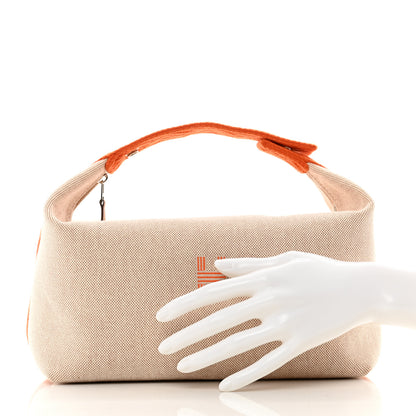 Hermes Canvas Large Bride-A-Brac Pouch Natural Orange 2 of 6