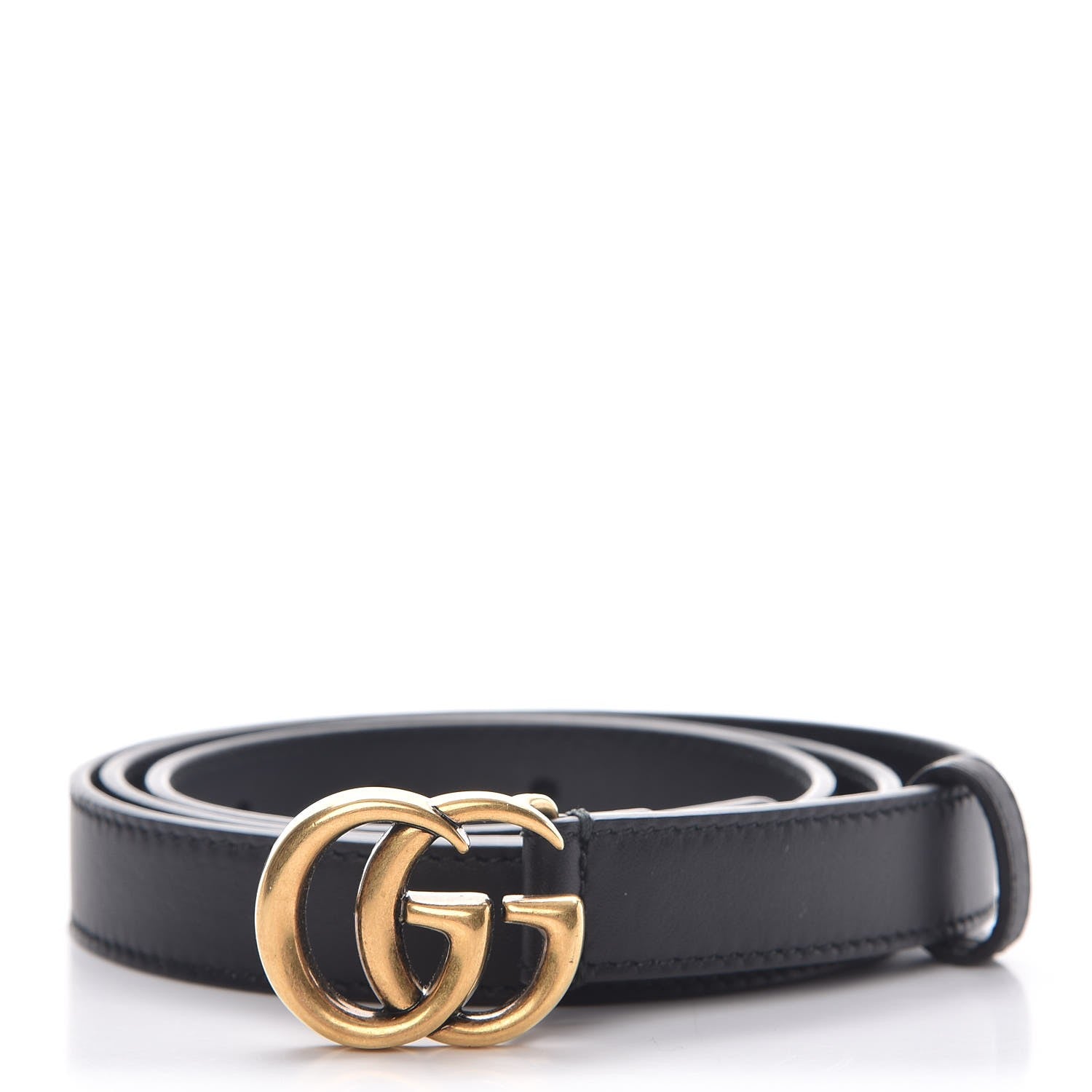Gucci Calfskin Double G 20mm Belt 90 36 Black 1 of 6