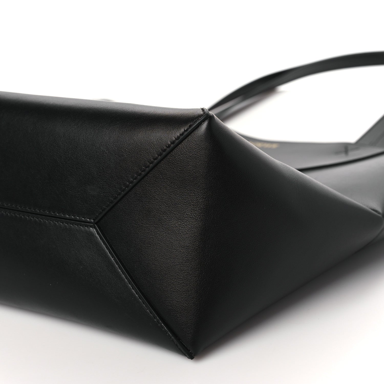 Loewe Shiny Calfskin Medium Puzzle Fold Tote Black 9 of 9